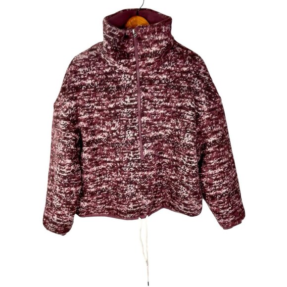 Varley Tops - VARLEY Women's Purple Speckled Bailey Half-Zip Pullover Sweater XL